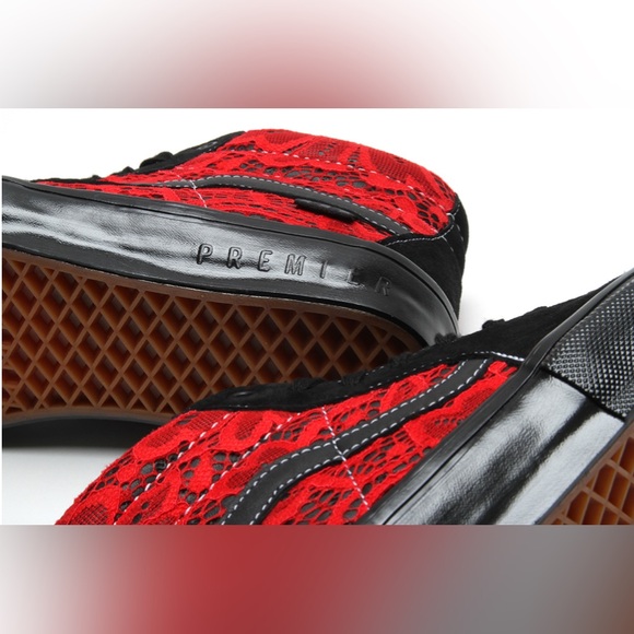 Vans X Premier Skate Grosso Mid Blake/High Risk Red Lace Men Size 7 Women 8.5 - Picture 2 of 11